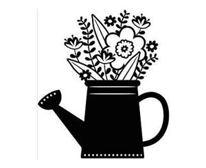 Darice - Embossing Folder 4.25In.X5.75In. - Flowers In Watering Can