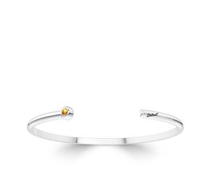 Detroit Tigers Light Citrine Cuff Bracelet For Women In Sterling Silver Design by BIXLER - Sterling Silver