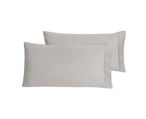 Dreamaker Cotton Sateen 1000TC king pillowcase Twin Pack Oyster