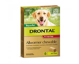 Drontal Chews Bayopet Dog Wormer Large 35kg - 50's (8540)