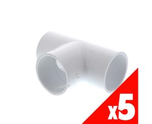 Dura Tee PVC 50mm Pressure Pipe Fitting Plumbing Water 5 PACK