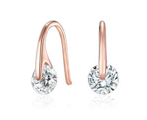 Earrings w/Swarovski Crystals - Rose Gold