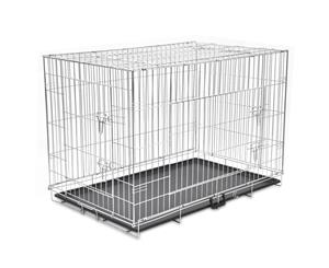 Foldable Metal Dog Bench XXL Pet Carrier Crate Kennel Enclosure Cage