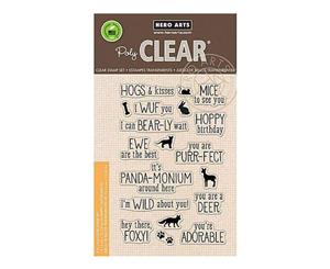 Hero Arts Clear Stamps 4Inch X6inch Sheet Animal Messages