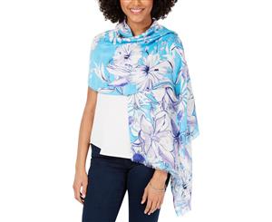 INC Womens Floral Fringe Pashmina Scarf