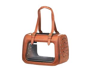 Ibiyaya Portico Deluxe Leather Pet Transporter Foldable Pet Carrier