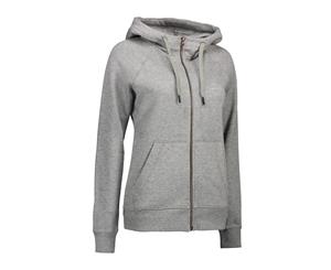 Id Womens/Ladies Core Full Zip Hoodie (Grey Melange) - ID469