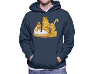 Krazy Kat Pupp Lean Men's Hooded Sweatshirt - Navy Blue