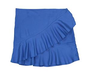 La Redoute Collections Girls Wrapover Skirt With Ruffles 3-12 Years - Blue