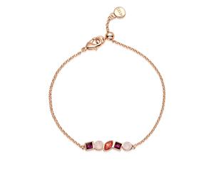 Luminous Bracelet with Amethyst Harmonic Swarovski Crystals Rose Gold Plated