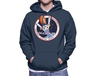 NASA STS 8 Challenger Mission Badge Men's Hooded Sweatshirt - Navy Blue