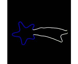 Neon Flex Sign Shooting Star Silhouette - Outdoor - Blue and White