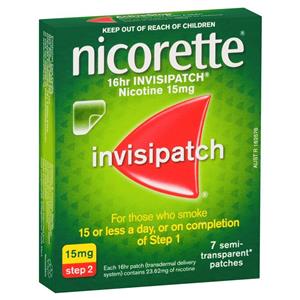 Nicorette Quit Smoking 16hr Invisipatch 15mg 7 Patches