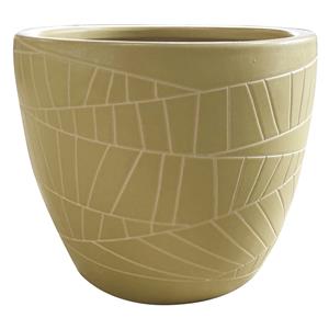 Northcote Pottery 15 x 13cm Mustard Stella Glazed Pot