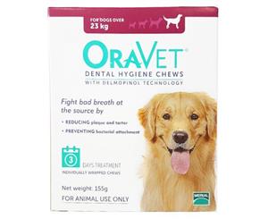 OraVet 3 Pack Large Dogs Dental Hygiene Chews for Dogs over 23kg Merial