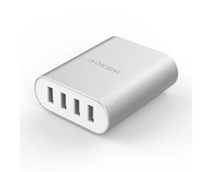 Orico Aluminum 4 x USB Port - 2.4A - Desktop Charger - Silver