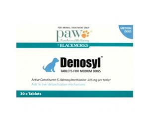 Paw Denosyl Medium Dogs Liver Detoxification Aid Tablets 225mg 30's (D8120)