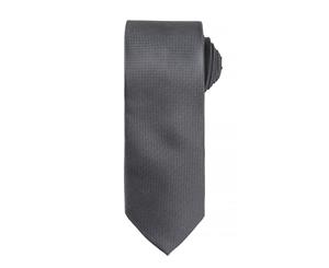 Premier Mens Micro Waffle Formal Work Tie (Dark Grey) - RW5233