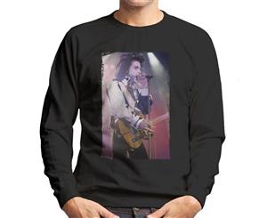 Prince Nude Tour 1991 Performing With Guitar Men's Sweatshirt - Black