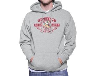 Rubik's Cube Keep Calm And Solve It Brain Teaser Men's Hooded Sweatshirt - Heather Grey