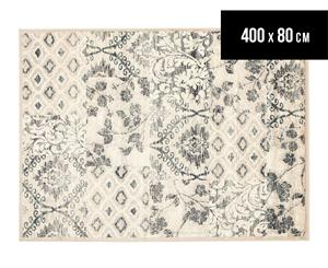 Rug Culture 400x80cm Oxford Traditional Rug Runner - White/Multi