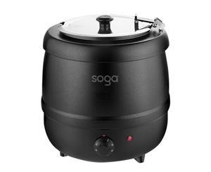 SOGA 10L Soup Kettle Commercial Soup Pot Electric Soup Maker Black