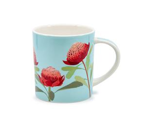 Salt & Pepper Australiana Bone China Mug 350ml Waratah