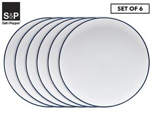 Set of 6 Salt & Pepper 20cm Pop Side Plate - Navy