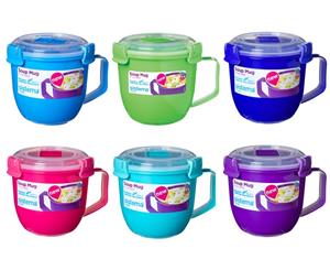 Sistema Soup Mug 565ml Set of 3 Assorted Colours