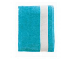 Sols Lagoon Cotton Beach Towel (Turquoise/White) - PC2399