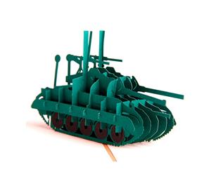 Tank 3D Pop up Greeting Card