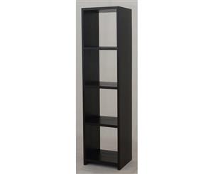 Vertical 4 Cube Storage Shelf Bookcase in Chocolate