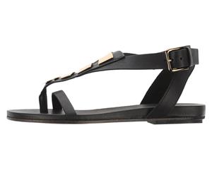 Vic Women's Toe Strap Sandal - Black