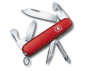 Victorinox Red Tinker Small Pocket Swiss Army Knife w Bottle Opener Tweezers