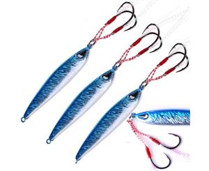 3x Metal Jigs Fishing Lure 80g Jig Lures Inchiku Snapper Jigging Micro Tuna King