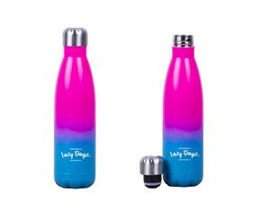 500ml Double Walled Insulated Stainless Steel Water Drink Sport Carry Bottle Gym Outdoor Gym Cycling Gift BPA Free Hot Cold 12 Hours Pink Blue Ombre