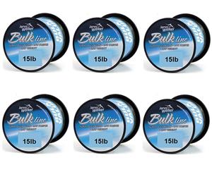 6 Spools of 15lb Jarvis Walker Bulk Mono Fishing Line-650m Spools-Green-6 Pack