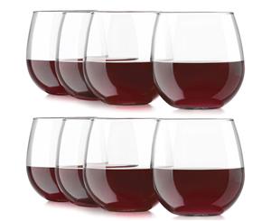 8PC Libbey 495ml Vina Stemless Glasses Red White Wine Cocktail Liquor Party Set