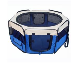 98 cm High Foldable XL Blue Dog Puppy Soft Playpen Rabbit Enclosure