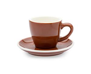 ACF Cup & Saucer 6 Set - 3oz - Brown