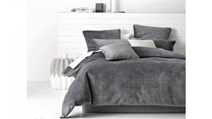 Aidan Charcoal King Quilt Cover Set