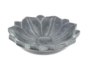 Amalfi Oritga Soapstone Handcarved Decorative Trinket Plate Storage Grey