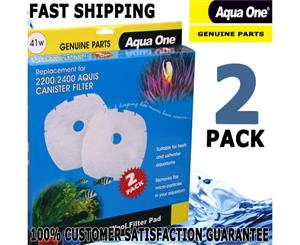 Aqua One Nautilus Canister Filter 2700 Replacement Fine Filter Wool Pads 2 Pack