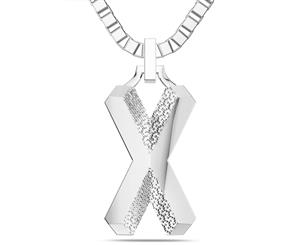 BIXLER X Collection Pendant Necklace For Men In Sterling Silver Design by BIXLER - Sterling Silver