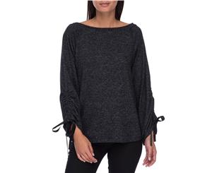 Bobeau Jess A Tie-Sleeve Cozy Top