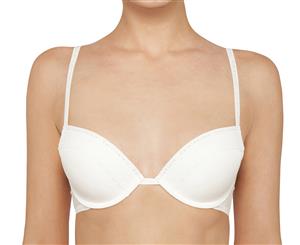 Calvin Klein Women's Signature Plunge Push Up Bra - Ivory