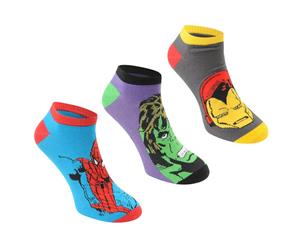 Character Kids Trainer Socks 3 Pack Junior - Marvel