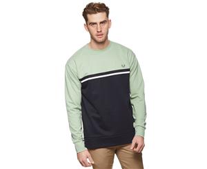 Chester St Men's Divided Crew Pullover - Navy/Seafoam