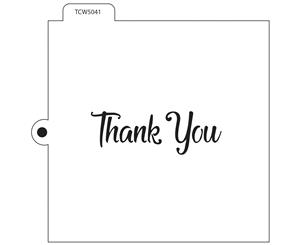 Crafter's Workshop Cookie & Cake Stencils 5.5&quotX5.5"-Thank You