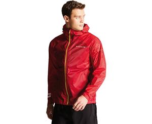 Dare 2b Mens Precept Water Repellent Technical Hooded Coat Jacket - DkRed/DngrRd